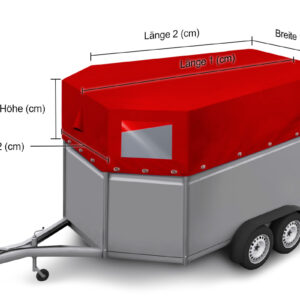 Pferdeanhängerplane mit Flachdach