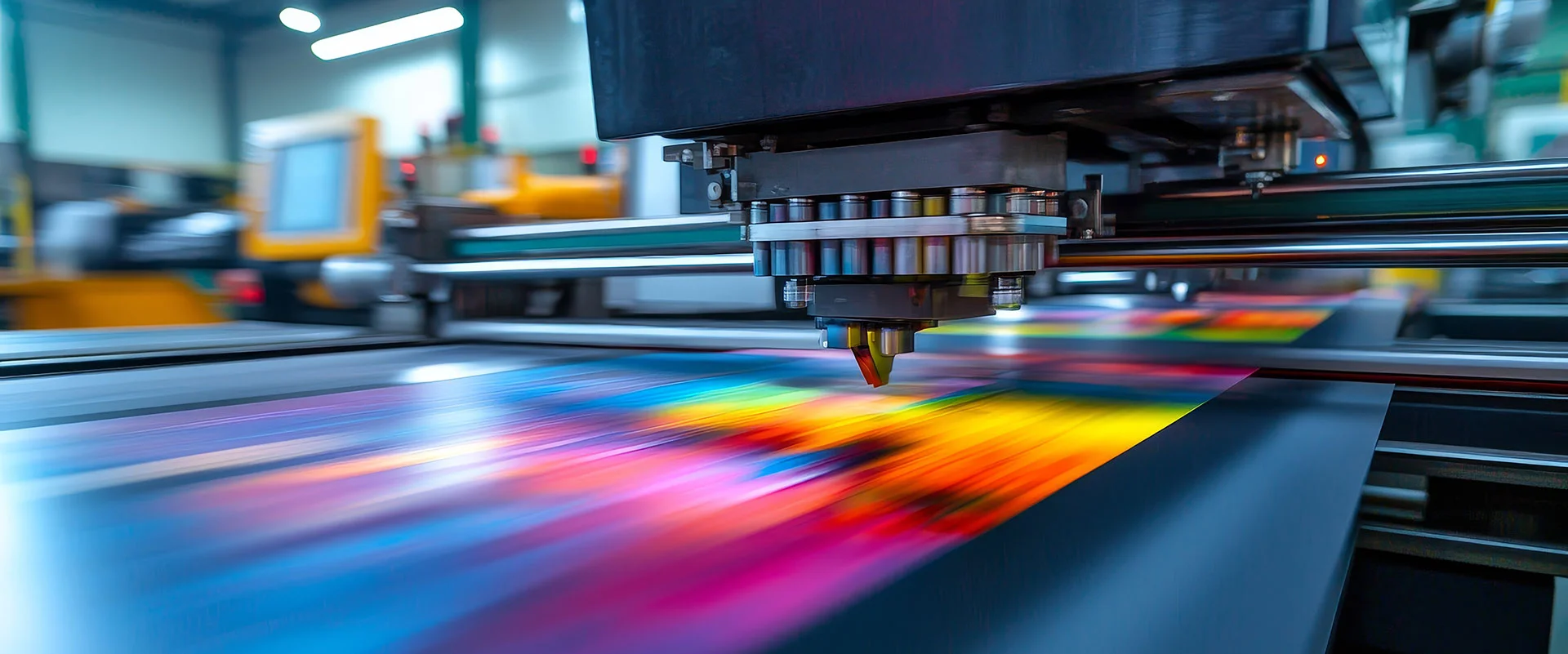 Ein Bild mit einem Digitaldrucker bei der Arbeit